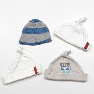 Gerber/Duck Duck Goose 4 piece baby boys hats